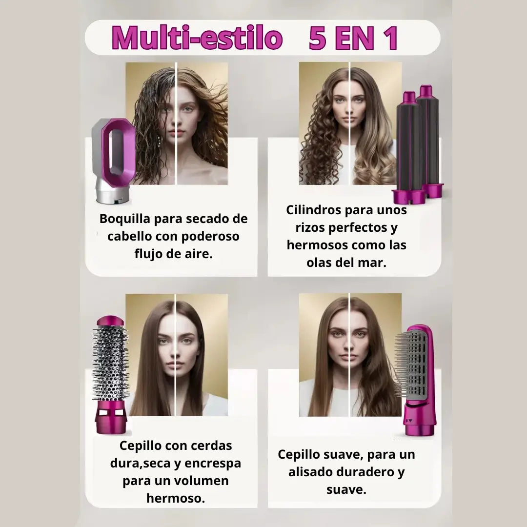 Cepillo Profesional 5 en 1 - ¡Estilo sin esfuerzo!